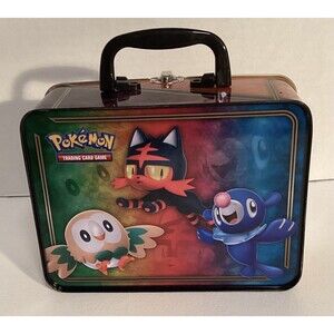 Pokemon Sun and Moon TCG Collectors Tin Lunchbox Chest 2017 Box Only